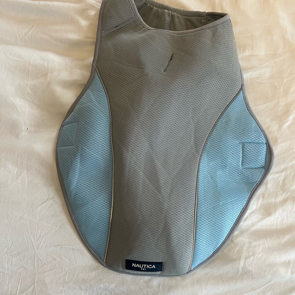 Nautica Gray and Blue Dog Cooling Vest